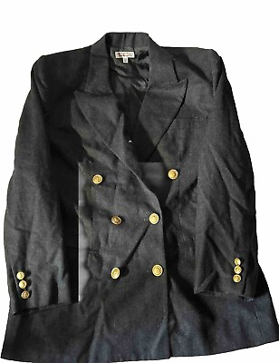 #ad Talbots Linen Blend Size 10 Brown Women Suit Blazer Jacket Formal RN#55284 $22.16