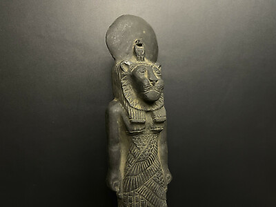 #ad RARE Amazing Large Sekhmet Goddess of Healing amp; War Wearing Sun Disc $657.30