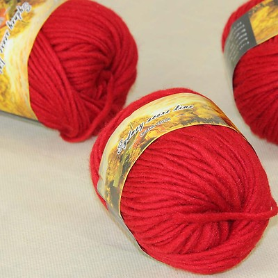 #ad Sale 3 Skeinsx50g NEW Hand Wool Knitting Yarn Chunky Colorful Scarves Shawls 30 $15.66