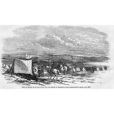 #ad CRIMEAN WAR Camp of General Sir De Lacy Evans Sebastopol Antique Print 1854 GBP 9.99