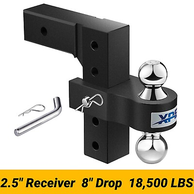 #ad XPE Trailer Hitch Fits 2.5 Inch Receiver 8 Inch Adjustable Drop Hitch 18500LBS $105.99