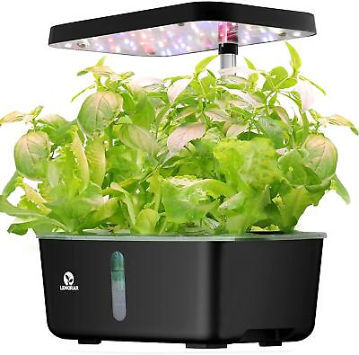 #ad Hydroponic Growing System 8 Pods Desktop Garden LED Grow Light with Water Pump $69.99