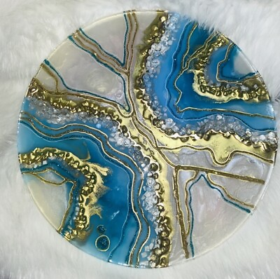#ad 14” solid circle resin geode $139.99