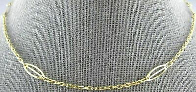#ad ESTATE 18KT YELLOW GOLD 3D CLASSIC HANDCRAFTED OVAL LINK CHAIN #24730 $916.30