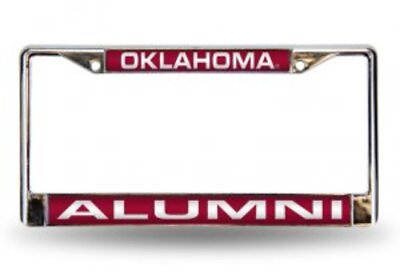 #ad Oklahoma Sooners Alumni Laser Chrome License Frame. Free Screw Caps Included $23.99
