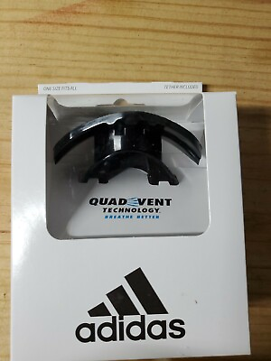 #ad Adidas Quad Vent Lip Protector Mouth Guard Black Gold GOAT Tether Included $7.99
