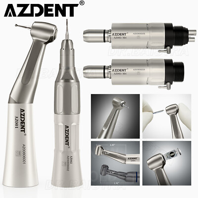 #ad AZDENT Dental Slow Low Speed Handpiece Straight Contra Angle Air Motor 4 2H $54.27