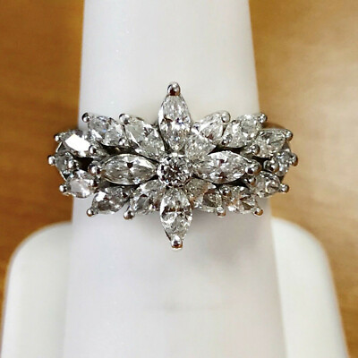 #ad #ad 925 Silver Filled Ring Women Elegant Women Cubic Zircon Jewelry Gift Sz 6 10 C $3.54