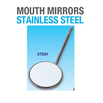 #ad Premium Plus #5 Mouth Mirror Simple Stem Front Surface Stainless Steel box $55.79