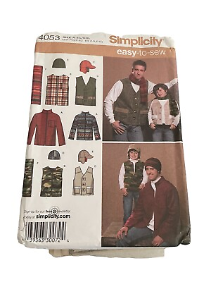 #ad Simplicity Patterns Easy to Sew Size A S XL Opened Vest Pattern Cut Complete $8.89