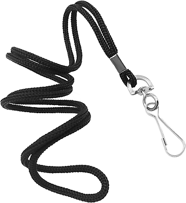 #ad COTODO ID Black Lanyards Safety Badge Lanyard 36 with Swivel Hook 100 Pack $23.20