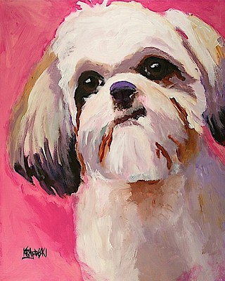 #ad Shih Tzu Tsu Art Print from Painting Gifts Poster Picture Mom Dad 8x10 $19.50
