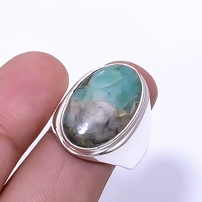 #ad Emerald Sakota Mines Gemstone Lab Created 925 Sterling Silver Ring S.8.5 R11 $20.17