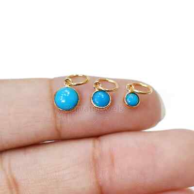 #ad Natural Sleeping Turquoise Charms Solid 18k Gold Gift For Wife Charms Pendant $39.60