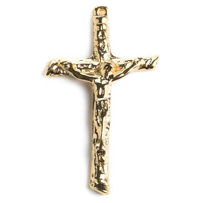 #ad Group of 6 Gold Metallic Crucifix Charms $13.14