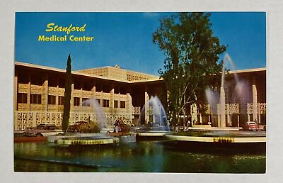 #ad Stanford Medical Center Palo Alto Stanford University CA Cars Chrome Postcard $9.88