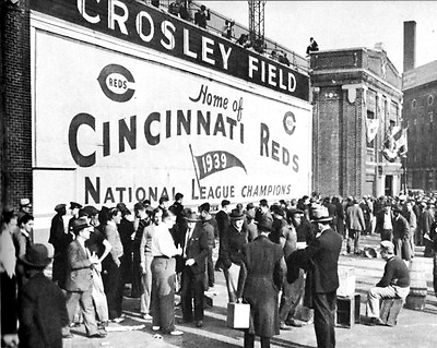 #ad 1940 Cincinnati Reds CROSLEY FIELD Glossy 8x10 Photo Stadium Redland Field Print $5.49