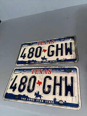 #ad #ad Pair of quot;Cowboy Space Shuttlequot; License Plate retired in 2012 480 GHW Wall Art $44.45