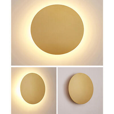 #ad Modern Round Disc Wall Light Sconce Metal LED Sconce Light Fixture Living Room $49.00