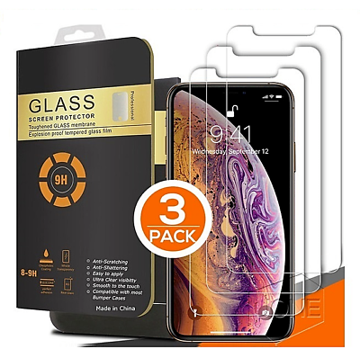 #ad #ad 3X Tempered Glass Screen Protector For iPhone 15 14 13 12 11 Pro Max X XS XR 8 7 $6.29