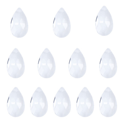 #ad 12x Clear Chandelier Glass Crystals Pendant Lamp Parts Hanging Drop Decor $6.91