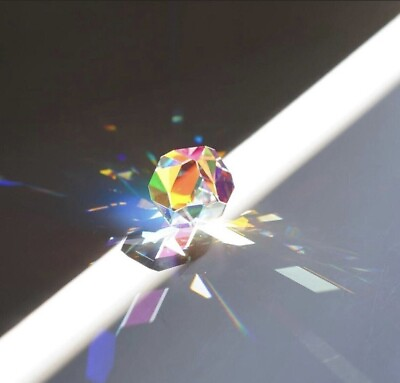 #ad Color Cube Prism 20mm Crystal Glass Polyhedron RGB Dispersion Prism For Physics $29.99