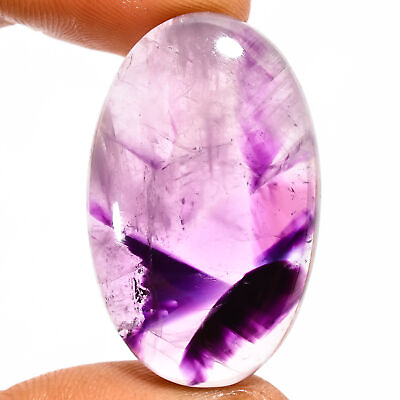 #ad Natural Trapiche Amethyst Oval Shape Cabochon Gemstone 46 Ct 35X22X7 mm EE 39242 $8.80