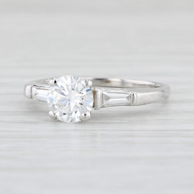 #ad 1.08ctw VS2 GIA Round Diamond Engagement Ring 950 Platinum Size 6.5 $3499.99