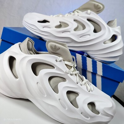#ad Adidas Adifom Q Men#x27;s US 13 White Grey Adiplus Retro Sport Style Foam Comfort 3 $99.00