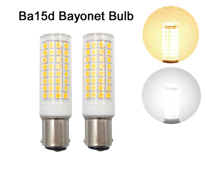 #ad 2x Ba15d Bayonet Led Bulb 102 2835SMD 7W 110V Ceramics Light Daylight Soft White $7.59