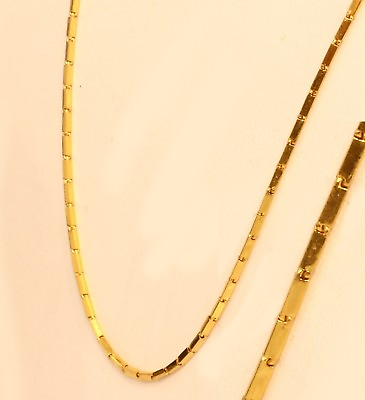 #ad 22K 22kt PURE YELLOW GOLD baht chain necklace 22quot; $2001.60