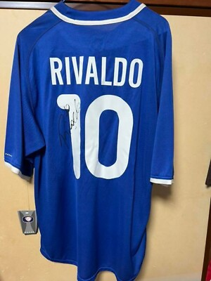 #ad Rivaldo Brazil Nike Soccer Jersey Shirt 2000 Size L Original Barcelona $209.00
