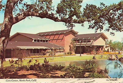 #ad Civic Center Menlo Park California Vintage 4 x 6 PC Posted 1974 $19.49