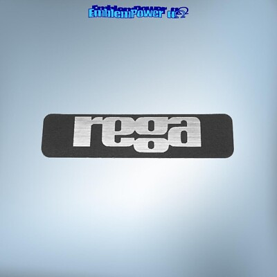 #ad Rega 50x12mm Emblem brushed Sticker Badge Decal Aufkleber Logo turntable 1210 GBP 4.20