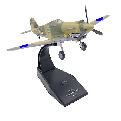 #ad 1:72 P40 Flying Tigers Fighter WWII Military Aircraft Model With Display Stand $29.99