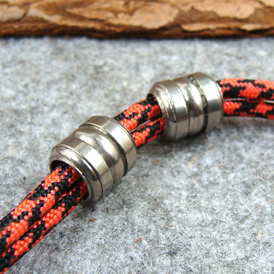 #ad 2pcs Titanium Lanyard Bead Knife Tool Paracord Beads Ti Bracelet Beads Pendant $9.99