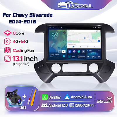 #ad Android Tesla Smart Radio Gps Screen Fr Chevrolet Silverado Gmc Sierra 2014 2018 $439.99