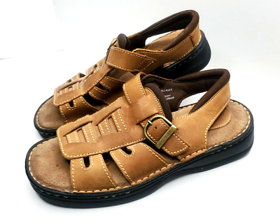 #ad Mountain Creek Mens Size 8 Villager Sandals Brown Leather Comfort $16.99