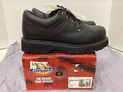 #ad Dickies Safety Oxford Mens work shoe #00WD1310 Size 8 WIDE Black Never Worn $65.00