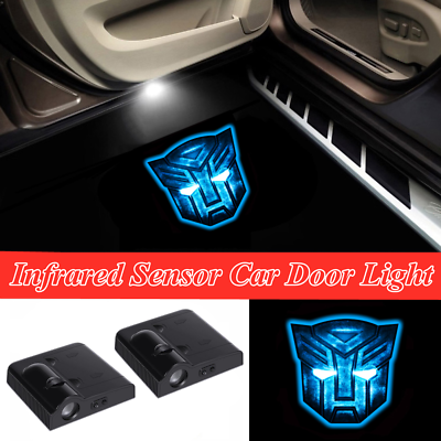 #ad 2x LED Blue Transformers Autobot Car Door Laser Welcome Projector Shadow Lights $19.99