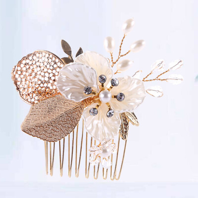 #ad Wedding Veil Comb Rhinestone Flower Headpiece Wedding Hair Clip $10.55