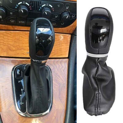#ad Black Automatic Gear Shift Knob With Gaitor Boot For Mercedes Benz W203 W204 $15.11