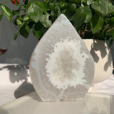 #ad 146g Druzy Agate Point Freeform Quartz Crystal Specimen Polished Healing $19.00