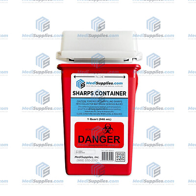 #ad 1 Quart Biohazard Containers Red $119.99