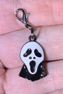 #ad Black Scream Halloween Mask Costume Charm Zipper Pull amp; Keychain Add On Clip $3.80
