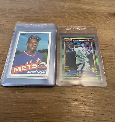 #ad DWIGHT GOODEN MLB BASEBALL CARD LOT WITH 85 ROOKIE VERY NICE LOT $90.00