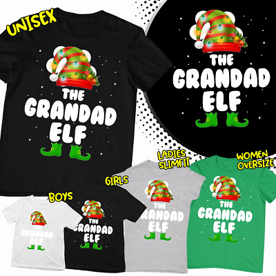 #ad Funny Elf Santa Claus GranDad Birthday Gift Family Christmas T Shirt #MC431 GBP 7.59