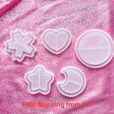 #ad New Shiny Sakura Heart Round Star Moon Shaker Silicone Mold 5 Styles Available $2.80