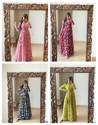 #ad Dress Indian Bollywood Pakistani Suit Wedding Shalwar kameez Party Anarkali Gown $41.99