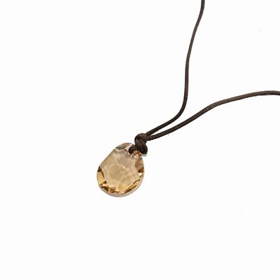 #ad Swarovski Drop Necklace Pendant Stone Brown Color used Accessories $118.00
